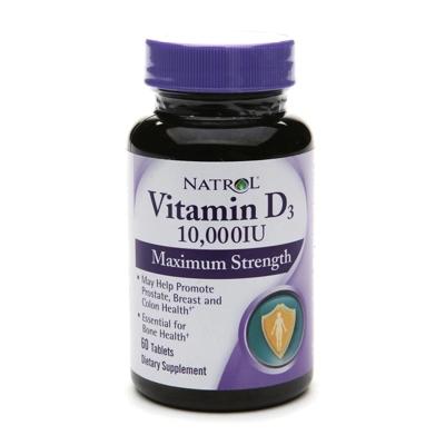 Image of Natrol Vitamin D Maximum Strength Dietary Supplement Tablets 10000IU
