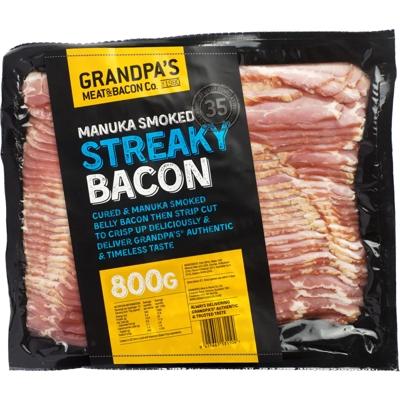 Image of Grandpa's Meat & Bacon Co, Manuka Smoked Streaky Bacon
