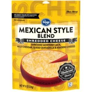 Image of KROGER, MEXICAN STYLE BLEND FINELY SHREDDED CHEESE