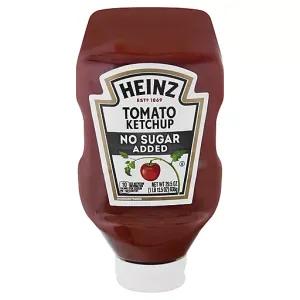 Image of Heinz No Sugar Added Tomato Ketchup, 29.5 oz Squeeze Bottle