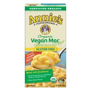 Image of Annie's Organic Vegan Macaroni and Cheese Elbows & Creamy Sauce Gluten Free Pasta, 6 oz