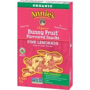 Image of Annie's Homegrown Organic Pink Lemonade Bunny Fruit Flavoured Snacks