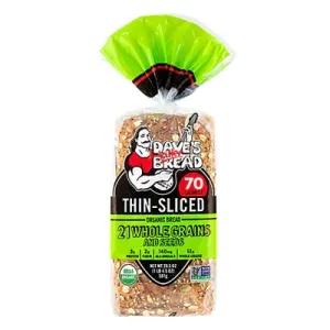 Image of Dave's Killer Bread® Thin-Sliced 21 Whole Grains and Seeds Organic Bread 20.5 oz. Loaf