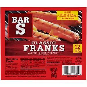 Image of Bar S Franks Made with Chicken & Pork, 12 Oz.