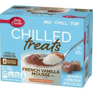 Image of Betty Crocker Chilled Treats Mix & Topping French Vanilla Mousse With Salted Caramel - 8.9 Oz