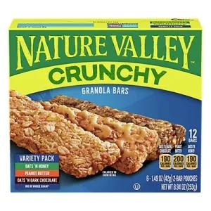 Image of Nature Valley Crunchy Granola Bars, 1.49 oz 2-Bar Pouch, 12 ct Variety Pack Box