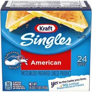 Image of Kraft Singles Cheese Product Pasteurized Prepared American - 24 Count
