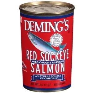 Image of Deming's Red Sockeye Wild Caught Alaskan Salmon, 14.75 Oz