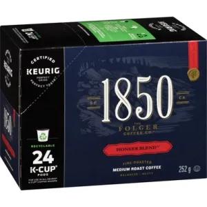 Image of Folger 1850 Medium Roast Coffee Pioneer Blend 24 K-Cup Pods
