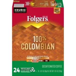 Image of Folgers Lively Colombian Decaf, Medium-Dark Roast Coffee, K-Cup Pods, 24-Count