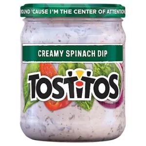 Image of Tostitos Creamy Spinach Dip 15 Ounce Glass Jar