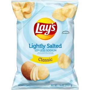 Image of Lay's Potato Chips, Lightly Salted Classic Flavor, 7.75 oz Bag