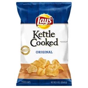 Image of Lay's Kettle Cooked Potato Chips, Original, 8 oz Bag