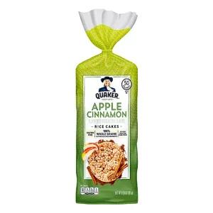 Image of Quaker Rice Cakes Apple Cinnamon 6.53 Ounce Plastic Bag