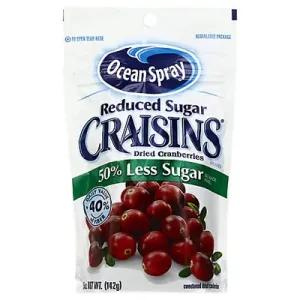 Image of Ocean Spray Craisins Cranberries Dried Reduced Sugar 50% Less Resealable - 5 Oz