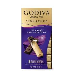 Image of Godiva Signature 72% Cacao Dark Chocolate Mini Bars