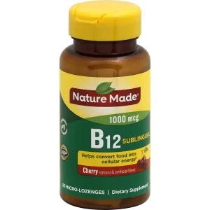 Image of Nature Made Sublingual B-12 Cherry Flavor Dietary Supplement Micro-Lozenges 1000mcg