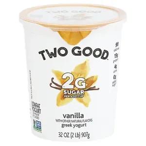 Image of Two Good Low Fat Lower Sugar Vanilla Greek Yogurt - 32oz Tub