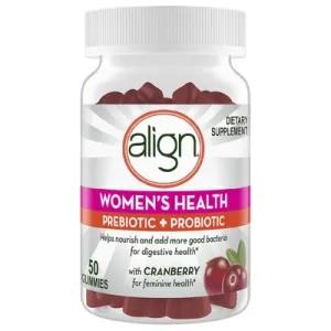 Image of Align Womens Health Align Women's Prebiotic + Probiotic Supplement Gummies, with Cranberry for Feminine Health, 50ct, No. 1 Doctor Recommended Brand