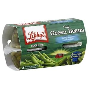 Image of Libby's Microwavable Cut Green Beans Lightly Seasoned with Sea Salt 4-4 oz Cups