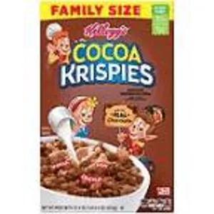 Image of Kelloggs Cocoa Krispies Breakfast Cereal Made with Real Chocolate Family Size Box 22.4oz