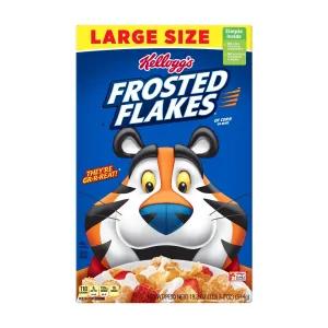 Image of Kellogg's Breakfast Cereal, Frosted Flakes, Fat-Free, 19.2 oz Box