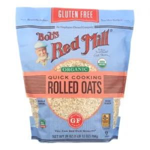 Image of Bob’s Red Mill Gluten-Free Quick Cooking Rolled Oats, 28 oz (Case of 4)