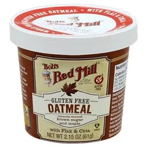 Image of Bob’s Red Mill Gluten Free Oatmeal Cup Brown Sugar And Maple, 2.15 oz (Case of 12)