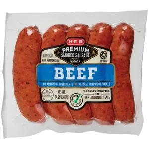 Image of H‑E‑B Select Ingredients Premium Beef Smoked Sausage
