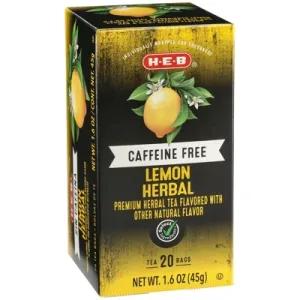 Image of H-e-b Caffeine Free Lemon Herbal Tea