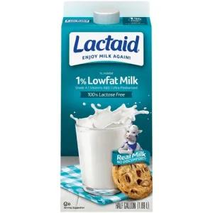 Image of Lactaid 100% Lactose Free Lowfat Milk, Half Gallon