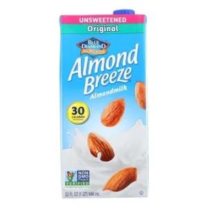Image of Almond Breeze – Almond Milk – Unsweetened Original – 32 Fl Oz. (Case of 12)
