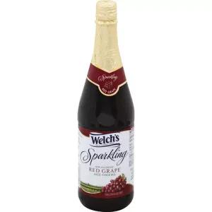 Image of Welch's Non-Alcoholic Sparkling Juice Cocktail, Red Grape, 25.4 Fl Oz Bottle