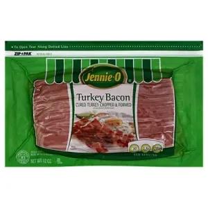 Image of Jennie-O Turkey Bacon Cured Chopped & Formed 60% Less Fat Resealable - 12 Oz