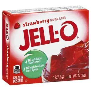 Image of Jell-O Strawberry Instant Gelatin Mix, 3 oz Box
