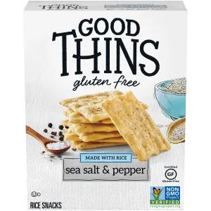 Image of GOOD THINS CRACKERS BROWN RICE THINS SEA SALT AND BLACK PEPPER 1X3.500 OZ