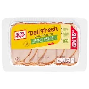 Image of Oscar Mayer Deli Fresh Oven Roasted Sliced Turkey Breast Lunch Meat, 16 oz Package
