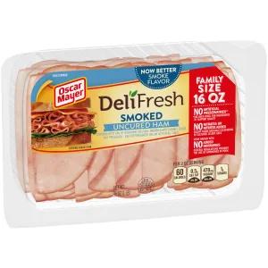 Image of Oscar Mayer Deli Fresh Smoked Uncured Ham Lunch Meat, 16 oz Package