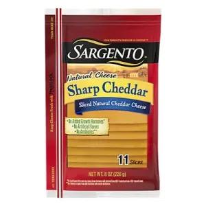 Image of Sargento Cheese Slices Deli Style Natural Sharp Cheddar 11 Count - 8 Oz