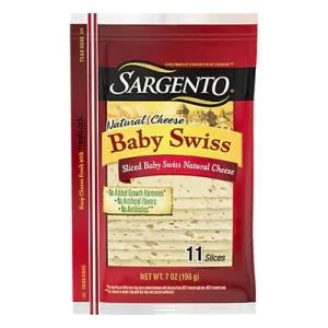 Image of Sargento Cheese Slices Deli Style Baby Swiss 11 Count - 7 Oz