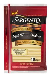Image of Sargento® Reserve Series™ Sliced Aged White Natural Cheddar Cheese, 10 slices