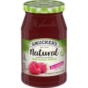Image of Smucker's Natural Red Raspberry Fruit Spread, 17.25-Ounces
