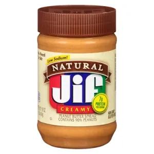 Image of Jif® Natural Low Sodium Creamy Peanut Butter - 16oz