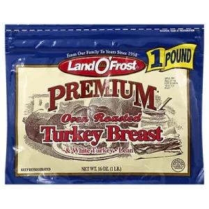 Image of Land O Frost Premium Turkey Breast & White Turkey Lean Oven Roasted - 16 Oz