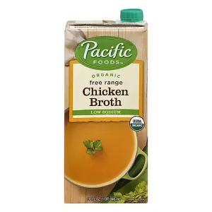 Image of Pacific Foods™ Organic Low Sodium Free Range Chicken Broth 32 fl. oz. Carton