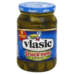 Image of Vlasic Snack'mms Kosher Pickles Dill Minis, Keto Friendly, 16 OZ Jar