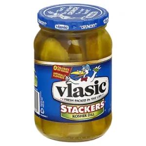 Image of Vlasic Sandwich Stackers Pickles Kosher Dill 16oz Jar