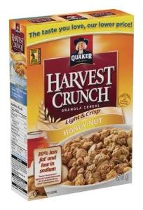 Image of Quaker Harvest Crunch Light & Crisp Honey Nut Granola Cereal