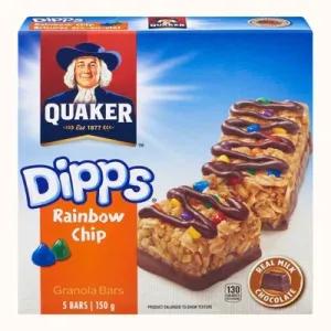 Image of Rainbow chip granola bars with milk chocolate, Dipps