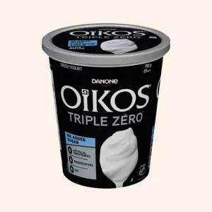 Image of OIKOS Greek Yogurt, Triple Zero, Fat Free, No Preservatives, No Artificial Sweeteners, Plain, 750g